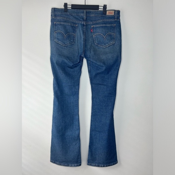 Levi’s Superlow 518 jeans flare true blue wash jean size 13 Long  wide leg - Picture 7 of 12